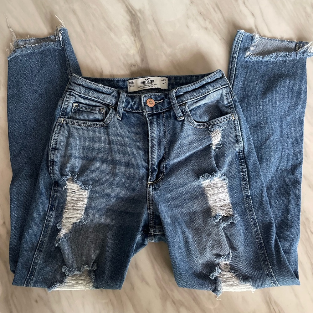 Hollister Ripped Denim Jeans in Blue